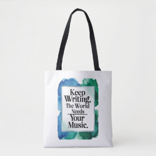Bolso De Tela Sigue Escribiendo El Mundo Necesita Tu Música opci