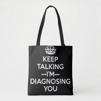 Bolso De Tela Sigue hablando, te estoy diagnosticando, Psy psicó