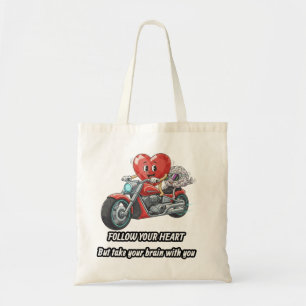 Bolso De Tela Sigue tu corazón, lleva tu cerebro