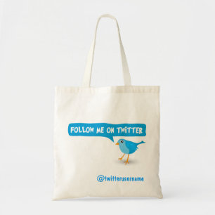 Bolso De Tela Sígueme En Twitter Blue Bird Budget Togas