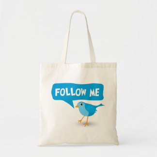 Bolso De Tela Sígueme Twitter Blue Bird Budget Toags