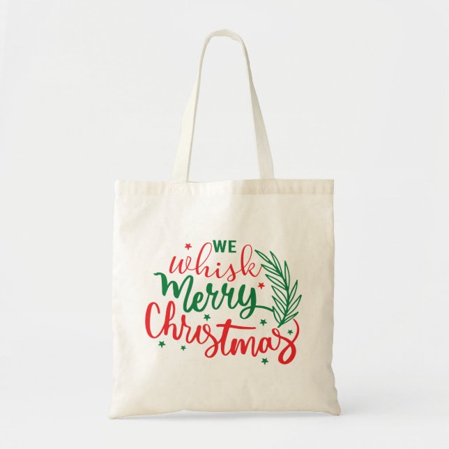 Bolso De Tela Silbamos Feliz Navidad (Frente)