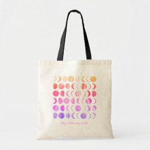 Bolso De Tela Silencio Moon Child Fases Celestes de la Luna