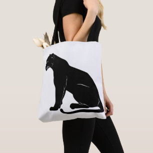 Bolso De Tela Silhouette Black Panther