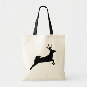 Bolso De Tela Silhouette Black Reindeer