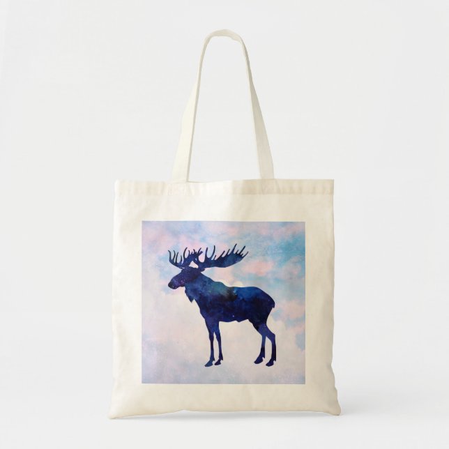 Bolso De Tela Silhouette Celestial Blue Moose (Frente)