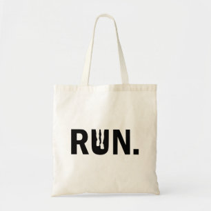 Bolso De Tela Silhouette corre por la maratón Runner