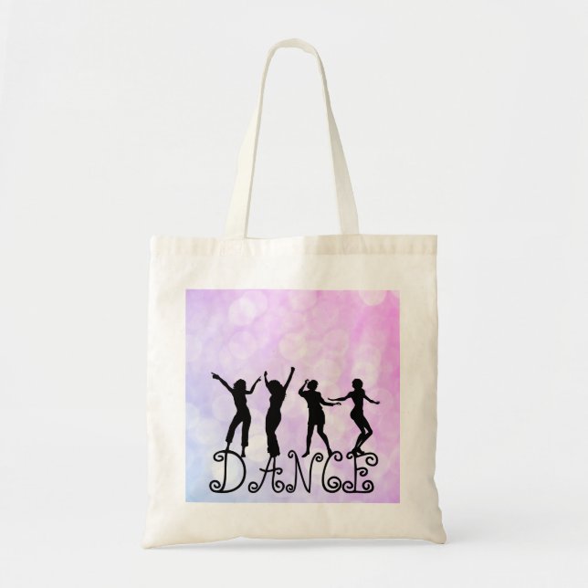 Bolso De Tela Silhouette Dancers Bokeh Dance (Frente)