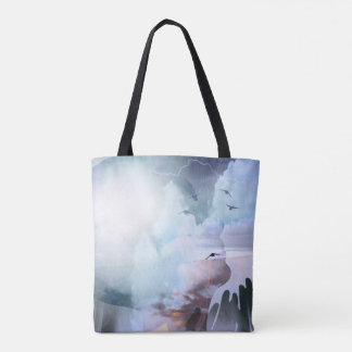 Bolso De Tela Silhouette de cabeza de mujer y manos rezando