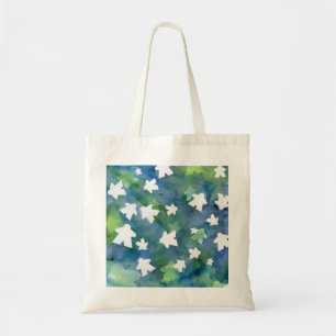 Bolso De Tela Silhouette de la piel azul y verde