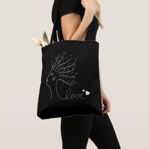Bolso De Tela Silhouette de mujer