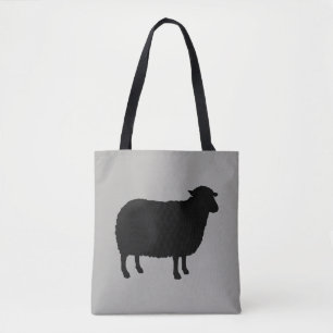 Bolso De Tela Silhouette de oveja negra