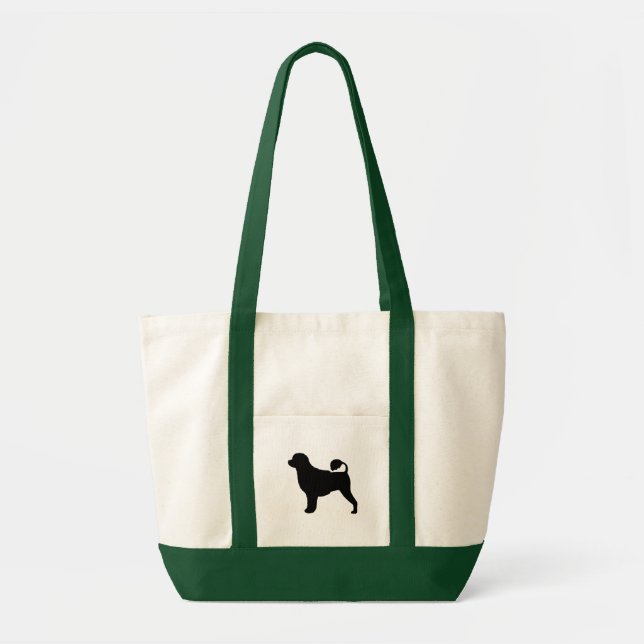 Bolso De Tela Silhouette de Perro de Agua Portuguesa (Frente)
