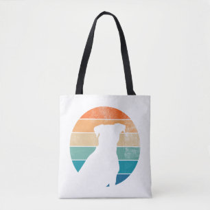 Bolso De Tela Silhouette de perro retro - Amante de mascotas vin