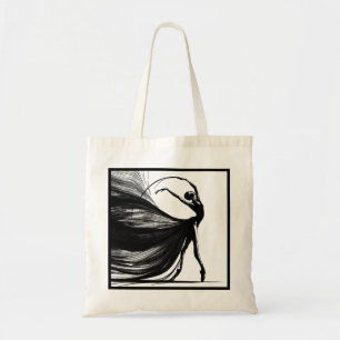 Bolso De Tela Silhouette de una bailarina en Pointe