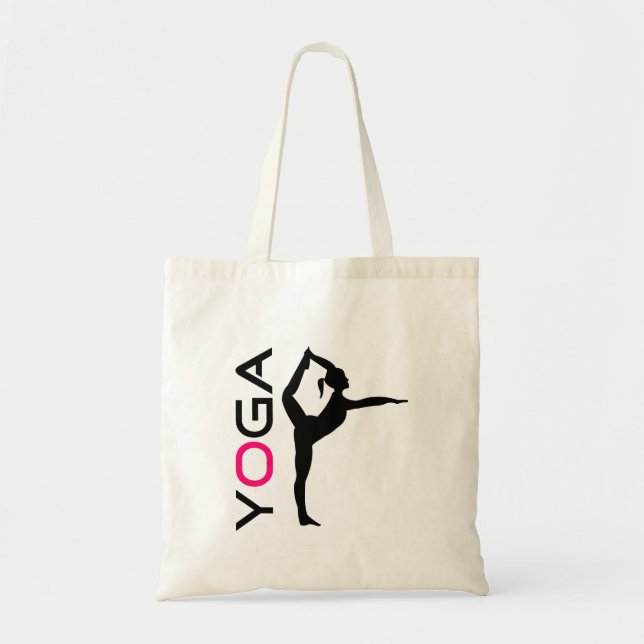Bolso De Tela Silhouette de Yoga Pose (Frente)