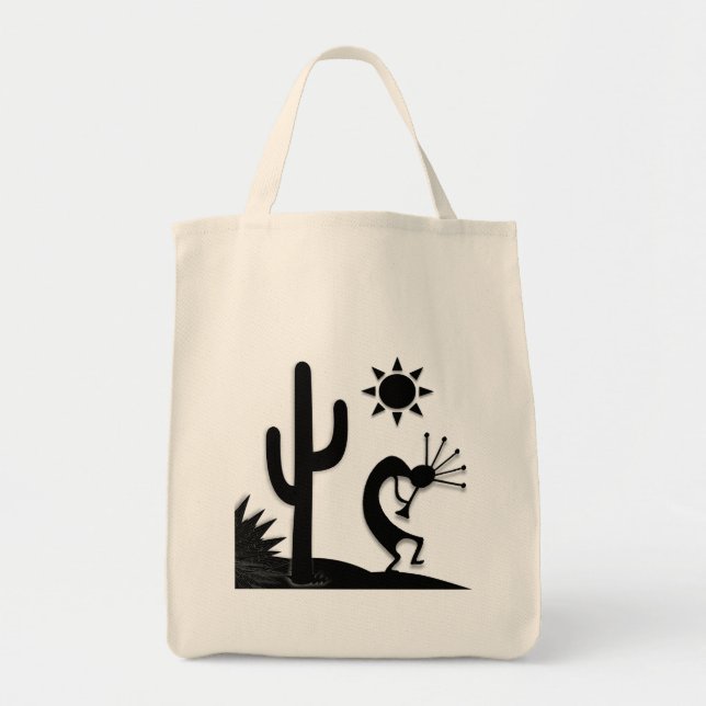 Bolso De Tela Silhouette Kokopelli (Frente)