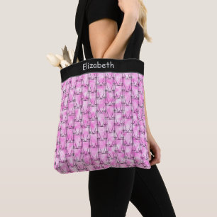 Bolso De Tela Silhouette suave, rosa moderno