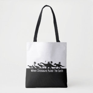 Bolso De Tela Silhouettes dinosaurios