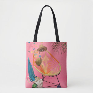 Bolso De Tela Silla azul giratoria al lado