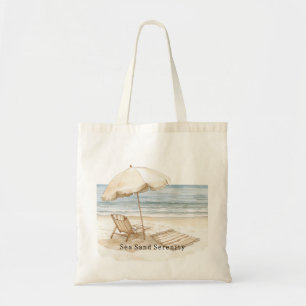 Bolso De Tela Silla de playa con vista al océano arena del mar s