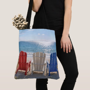Bolso De Tela Sillas Adirondack de playa en colores patrióticos