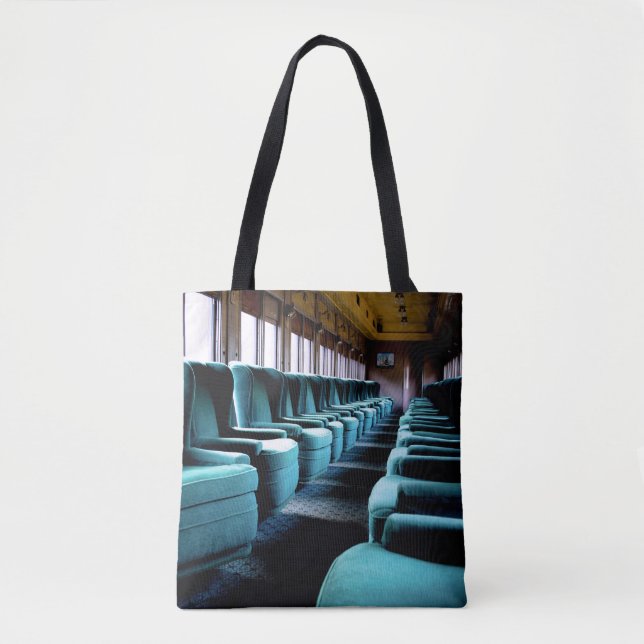 Bolso De Tela Sillas azul turquesa (Anverso)
