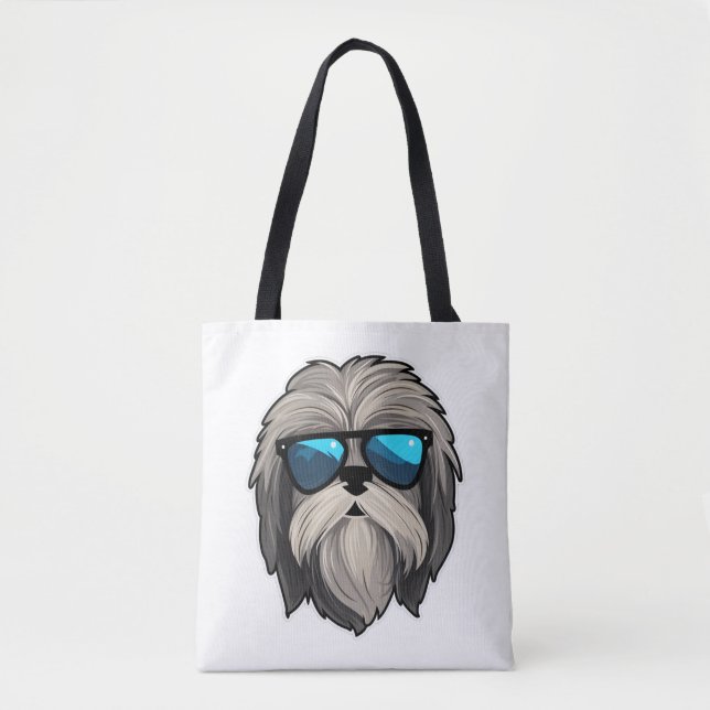 Bolso De Tela Silly Glasses Lhasa Apso Classic T-Shirt (Anverso)