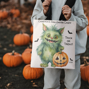 Bolso De Tela Silly Monster Halloween Candy