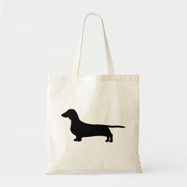 Bolso De Tela silo black.png del dachshund (Frente)