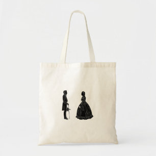 Bolso De Tela silueta de abraham lincoln mary todd lincoln