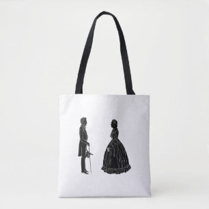 Bolso De Tela silueta de abraham lincoln mary todd lincoln