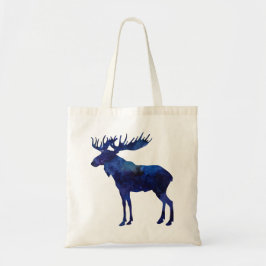 Bolso De Tela Silueta de alce azul