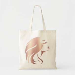 Bolso De Tela Silueta de cara de chica genial trendy