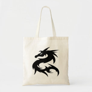 Bolso De Tela Silueta de dragón tribal