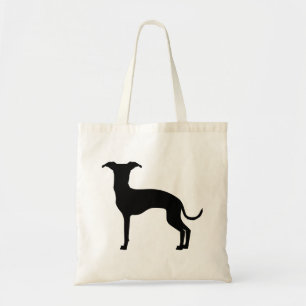 Bolso De Tela Silueta de galgo italiano negro (o de tu color)