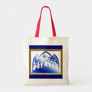 Bolso De Tela Silueta de la natividad