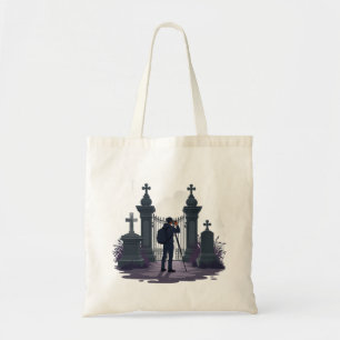 Bolso De Tela Silueta de la puerta del cementerio gótico
