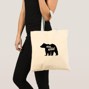 Bolso De Tela Silueta de oso salvaje