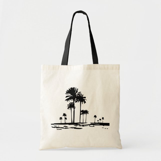 Bolso De Tela Silueta de palmera (Frente)