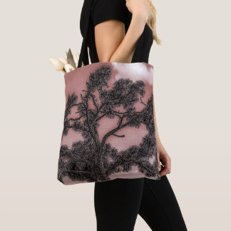 Bolso De Tela Silueta de pinos y palmeras