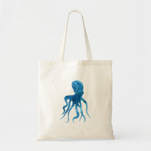 Bolso De Tela Silueta de pulpo acuarela