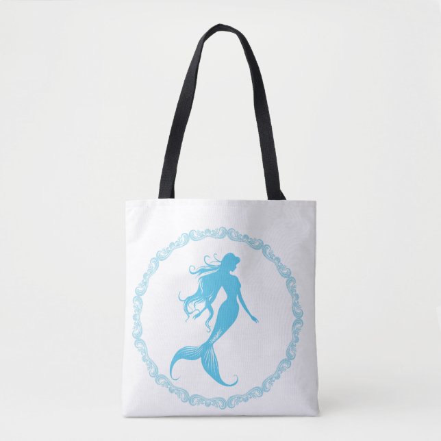 Bolso De Tela Silueta de Sirena (Anverso)