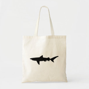 Bolso De Tela Silueta de tiburón