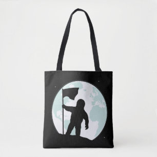 Bolso De Tela Silueta del astronauta
