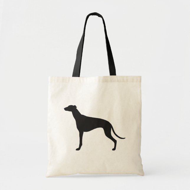 Bolso De Tela Silueta del galgo (Frente)