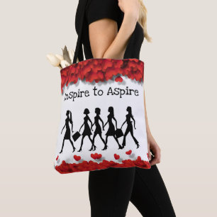 Bolso De Tela Silueta Femenina Elegante Corazones Glamorosos