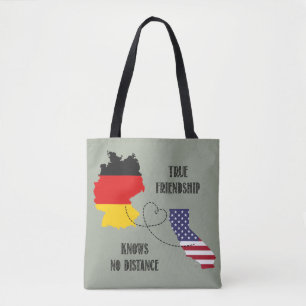 Bolso De Tela Silueta Timo de la amistad de Alemania California