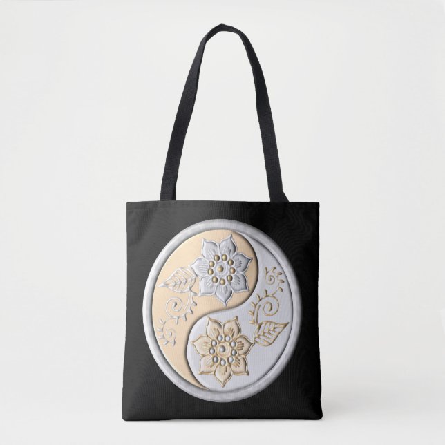 Bolso De Tela Silver & Gold Yin Yang (Anverso)