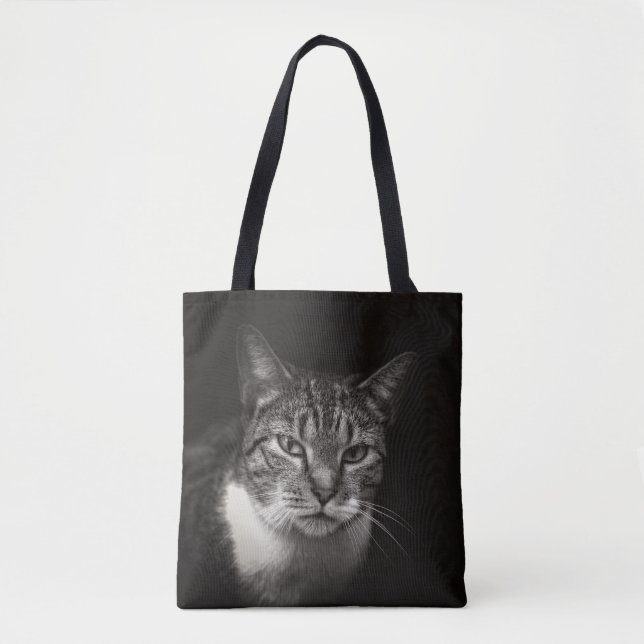 BOLSO DE TELA SILVER TABBY CAT (Anverso)